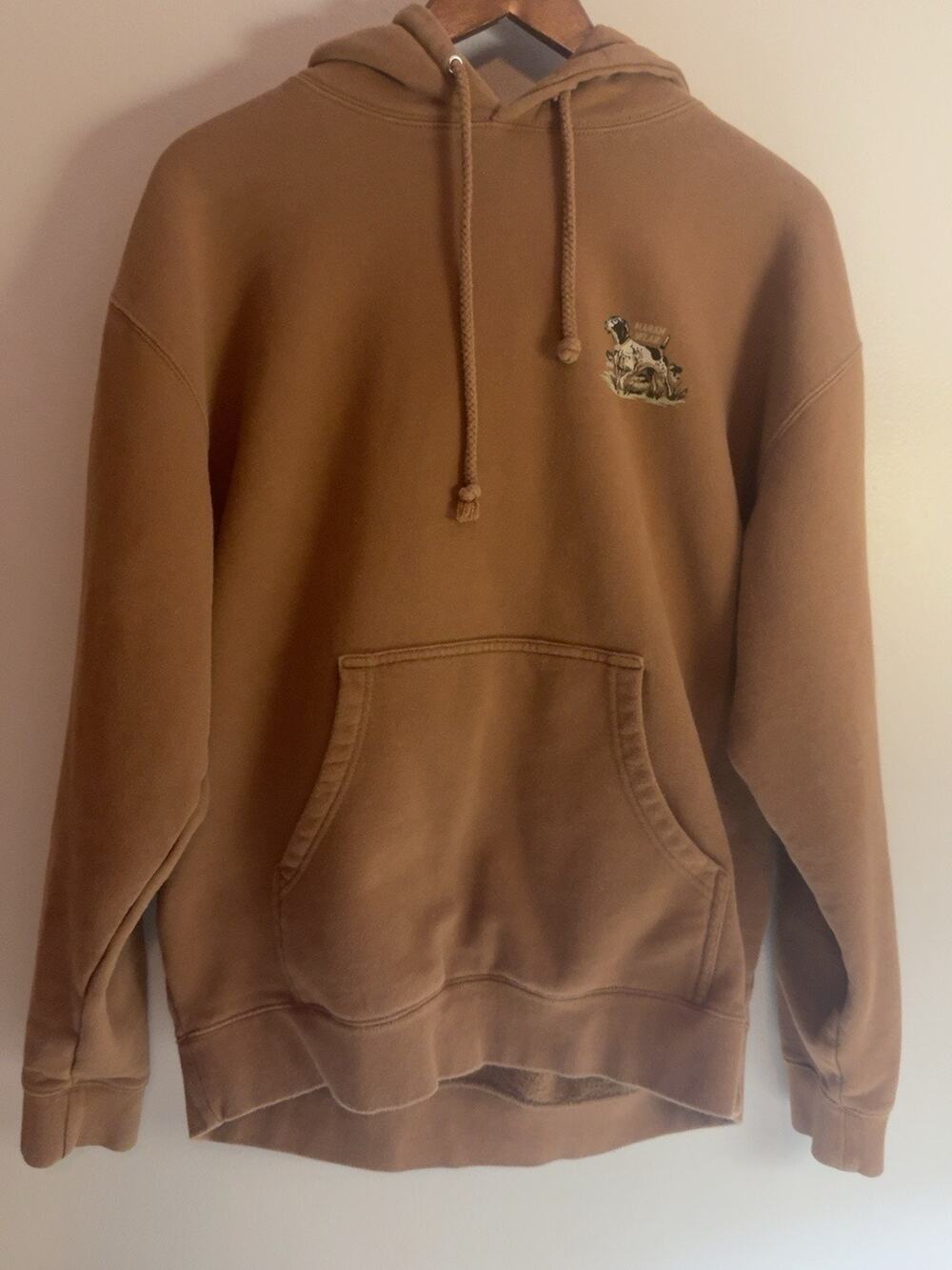 Marsh Wear men’s L brown hunting dog hoodie pullover fishing outdoor sweatshirt